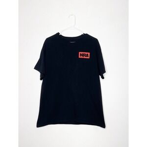 Men's Large NRA National Rifle Association Graphic T-Shirt American Flag Back